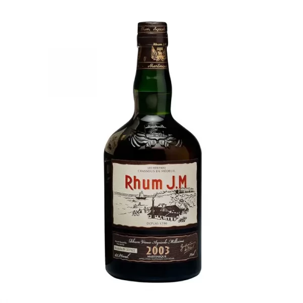 JM - RHUM HORS D'ÂGE - 10 ANS - MILLÉSIME 2003 - BOUTEILLE NUMÉROTÉE - 70CL - 44,8°