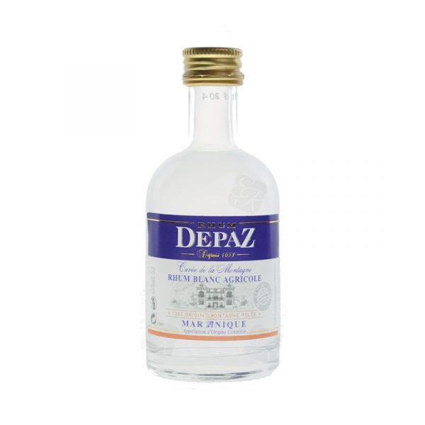 Depaz Rhum Blanc Cuvée de la Montagne mignonnette 45° 5 cl Martinique