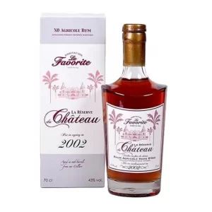 LA FAVORITE - RHUM HORS D'ÂGE - LA RÉSERVE DU CHÂTEAU - MILLÉSIME 2002 - 70CL - 43°