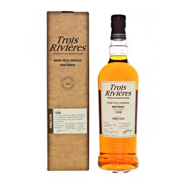 TROIS RIVIÈRES - RHUM HORS D'ÂGE - SINGLE CASK - MILLÉSIME 1998 - 70CL - 43°