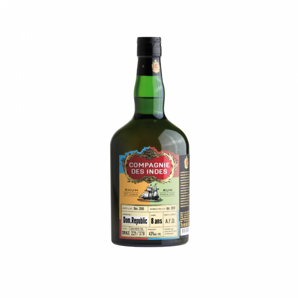 Compagnie des Indes Rhum Vieux 8 ans République Dominicaine AFD étui 43° 70cl République Dominicaine